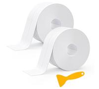 Caulk Strip, 2 Pack 1.5' x 10.5Ft Caulk Strip for Bathtub Self Adhesive Caulk Tape Caulking Sealing Tape for Kitchen Countertop,Sink,Bathroom,Toilet,and Bathtub Floor Wall Edge Protector