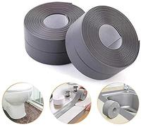 Caulk Strip, Sealant Tape Self-Adhesive Mildewproof/Waterproof, PE Sealing Tape for Bath/Kitchen/Toilet/Wall Corner-Grey(2Pack)
