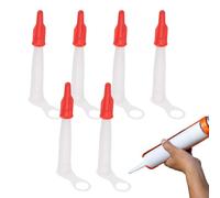 Caulking - Caulking Nozzle Extender Each with Red Cap Protect Remaining Glue for Glass Easy to Use Spiral Head for Glue Nozzle Pair