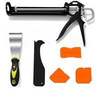 Caulking Gun, Heavy Duty Drip-Free Sealant Gun with Smooth Rod & Quick Release, for Silicone, Adhesives, Construction, DIY Home Repairs