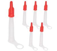 Caulking Nozzle - 6 Pieces Caulking Nozzles With Cap Cover | Nozzles For Silicone Sealant | Finishing Tube Sealer Nozzles End Caps | Replacement Nozzles For Sealant, Caulk, Adhesive Tube