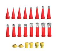 Caulking Nozzle Kits 22Pcs Stainless Steel Silicone Tips for Sealing 6/7/9/10/11/12/13/14/15/16/18/20/23/25/28/30mm Rubber Nozzles