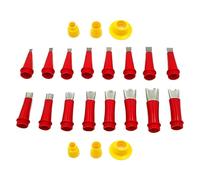 Caulking Nozzle Tips, Caulking Tips - Set of Reusable Tips | 16 Steel Nozzle Applicators, 6 Connections, Tool Kit for Bathrooms, Kitchens