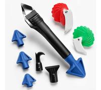 Caulking Tool, 7pcs Silicone Remover Tool, Sealant Remover Kit with Metal Scrapers, with Different Scraping Heads and Angles for Bathroom, Kitchen, Floor, Window and Frame Joints