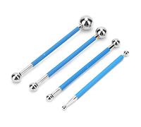 Caulking Tool Kit, 4Pcs Metal Ball Tile Caulk Finishing Tools,Tile Floor Joint Repair Kit, Caulking Edge Tool, Caulk Finishing Tools for Bathroom/Kitchen/DIY