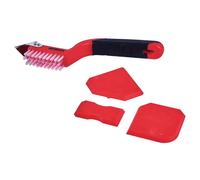 Amtech Caulking Tool Kit with Scraper, Brush & 3 Finishing Tools, Lightweight Easy-Use Set for Removing Old Sealant & Creating Smooth Joints in Bathrooms, Kitchens & Windows