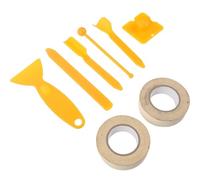 Caulking Tool Kit Plastic Scrapers for Tile Gaps Bathroom Sealing | Portable Gap Filling Aid, Ergonomic Shaping Blades, Reusable Nozzles, Caulk Tape, for Window Seams and Patio Maintenance