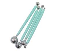 Caulking Tool Metal Ball, 4Pack Silicone Remover Tools, Polymer Clay Tool Kit, Tile Countertop Caulking Tool, Professional Caulking Tool for Bathroom Kitchen Home Room Floor Corner (Green)