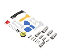 Caulking Tool, Stainless Steel Caulking Finishing Tool Kit with Storage Box Multi-Sided for Home and Bathroom Use