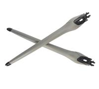 Caulo Polished Black Replacement Temple Arm Legs Compatible w Oakley Radar EV Path OO9208 Pitch OO9211 Glass Sunglass Frames, With Grey Earsocks - 1 Pair