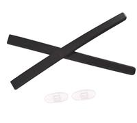Caulo Replacement Ear Socks Earsocks Compatible fit for Oakley Metal Plate TI OX5153 Glass Sunglass Frames, Black W Nose Pads - 1 Set