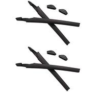 Caulo Replacement Ear Socks Sleeves + Nose Pads Compatible with Oakley Crosslink OX8027 OX8029 OX8030 OX8031 Glass Frames (Black - 2 Sets)