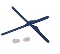 Caulo Replacement Kit of Temple Ear Socks and Nose Pads Compatible with Oakley Keel Tech OX3122 Glass Eyeglass Frames (Dark Blue w Clear Nose Pads - 1 Set)