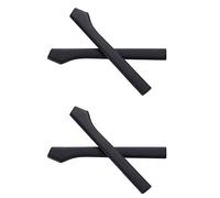 Caulo Replacement Temple Ear Socks and Nose Pads Kit Compatible with Oakley Boomstand OX5042 Glass Sunglass Frames (Black Earsocks Only - 2 Pairs)