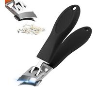 Caurat Slanted Nail Clipper, Caurat Slanted Nail Clippers, Eagle Beak Nail Clippers, Wide Jaw Opening Anti-Splash Slanted Nail Clipper, Super Sharp Oblique Stainless Steel Toenail (Black)