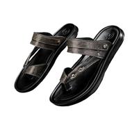 Causal Style Beach Travel Shoes, Men Fashion Lightweight Adjustable Bunion Corrector Sandals with Arch Support, Breathable Orthopedic Flip Flops, Ways to Relieve Your Bunion This Summer(Grey,6 UK)