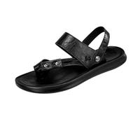 Causal Style Beach Travel Shoes, Men Fashion Lightweight Adjustable Bunion Corrector Sandals with Arch Support, Breathable Orthopedic Flip Flops, Ways to Relieve Your Bunion This Summer(Black,7.5 UK)
