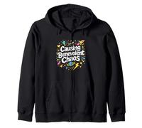 Causing Benevolent Chaos Creative Identity Statement Zip Hoodie