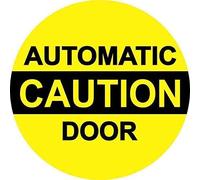 Caution Automatic Door Square/Round Metal Sign 12x12 inch