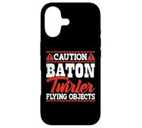 Caution Baton Twirler Flying Objects Case for iPhone 17