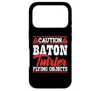 Caution Baton Twirler Flying Objects Case for iPhone 17 Pro