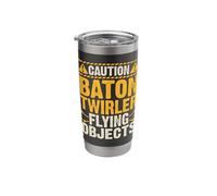 Caution Baton Twirler Flying Objects Stainless Steel Insulated Tumbler