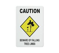Caution Beware Of Falling Tree Limbs Sign 12 X 8 Inches Reflective Aluminum Metal Warning Signage With Symbol For Indoor Outdoor Use