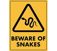 Caution Beware of Snakes Sign Metal Tin Sign 8x12 Inches Caution Danger Safety Security Warning Notice Signs