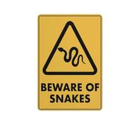 Caution Beware Of Snakes Sign Safe Sign, Signs Outdoor, 12 X 8 In, Sign For Home, Business, Driveway Alert