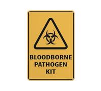 Caution Bloodborne Pathogen Kit Sign 8X12 Inch Rust Free Aluminum Easy To Read & Sturdy KeepOutdoor Metal Signs For Home Farm Yard