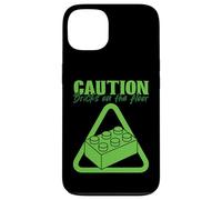 Caution Bricks On The Floor Block Building Brick Builder Case for iPhone 13