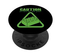 Caution Bricks On The Floor Block Building Brick Builder PopSockets Adhesive PopGrip
