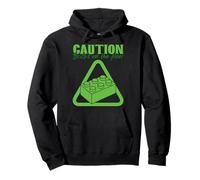 Caution Bricks On The Floor Block Building Brick Builder Pullover Hoodie