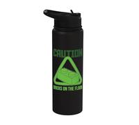Caution Bricks On The Floor Block Building Master Builder Stainless Steel Insulated Water Bottle