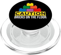 Caution Bricks On The Floor - Brick Builder Block Building PopSockets PopGrip for MagSafe