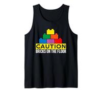 Caution Bricks On The Floor - Brick Builder Block Building Tank Top