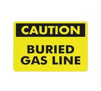 Caution Buried Gas Line Sign Safe Sign, Signs Outdoor, 12 X 8 In, Sign For Home, Business, Driveway Alert