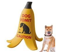 Caution Cat Cough Warning Sign - Table Sign Funny in Banana Shape for Living Room Bedroom Office Flat House