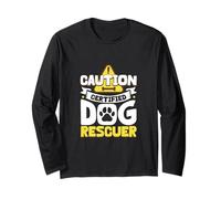 Caution - Certified Dog Rescuer Long Sleeve T-Shirt