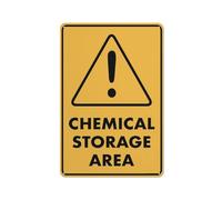 Caution Chemical Storage Area Sign For House 12" X 8" Yard Sign, Premium Aluminum, Sun-Proof, Rust-Free