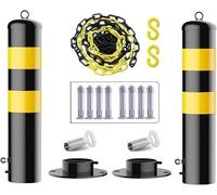 Caution cones,Pack of 2 Parking bollards and Barrier Chain Link 5m Set Metal Posts