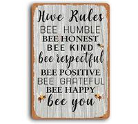 Caution Do Not Enter Honeybees Sting To Defend Hives Aluminum Sign, 8x12 Inch, Bees Yard Sign