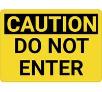 Caution Do Not Enter Sign Tin Sign Great For Garden And Yard Wall Decor for garage,bar,restaurant,living room,bedroom,kitchen,cafe 8×12 INCH