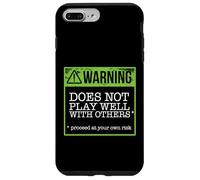 CAUTION DOES NOT PLAY WELL WITH OTHERS Funny Warning Meme Case for iPhone 7 Plus/8 Plus