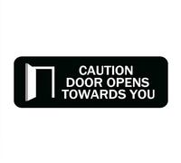 Caution Door Opens Towards You Sign,Acrylic Sign Safety Informative Sign With Symbols Great For Home Office Business (8X3")