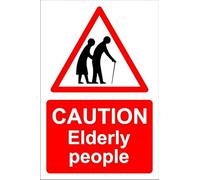 Caution, elderly people - 3mm Aluminium sign (400mm x 300mm)