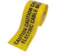 CAUTION ELECTRIC CABLE BELOW detection tape - WAVEYWIRE - underground detectable warning tape with twin tracer wires (150mm x 100M)