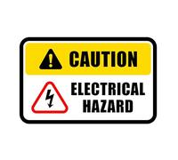Caution Electrical Hazard Correx Sign Board - Printed & Laminated Corrugated Plastic, 300mm x 200mm x 4mm, Clear Warning for Safety in Electrical Areas, Durable and Visible in Hazard Zones
