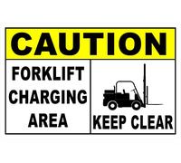 Caution Forklift Charging Area Keep Clear Signs Warning Traffic Road Street Caution Sign Safety Sign Indoor Or Outdoor Signs For Home Office Work 8X12 Inches