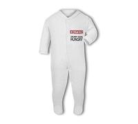 Caution Grumpy When Hungry Funny - Baby Grow,